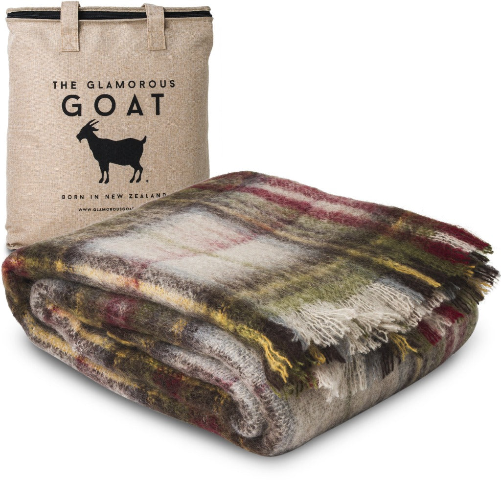 Hawea Heather Mohair Throw - The Glamorous Goat